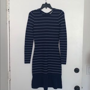 Long Sleeve Textured Sweater Dress